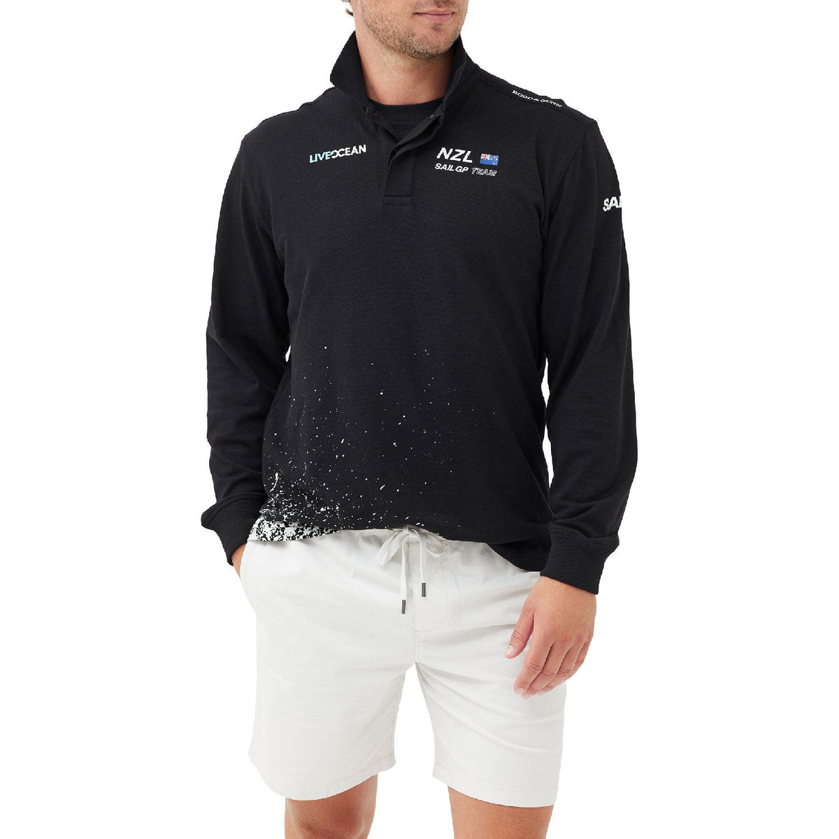 Team NZL Men's Rodd & Gunn Howell Bay LS Polo