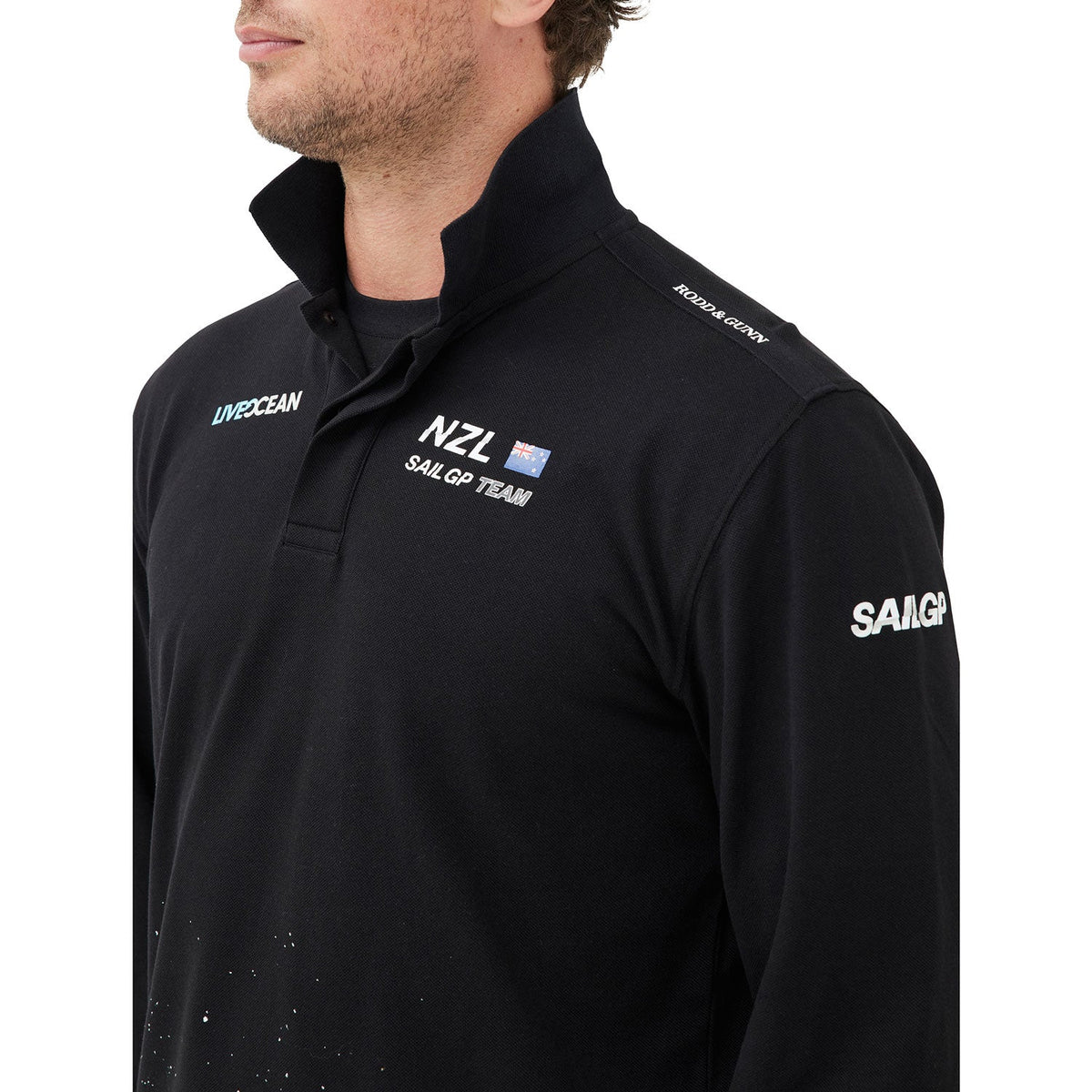 Team NZL Men's Rodd & Gunn Howell Bay LS Polo