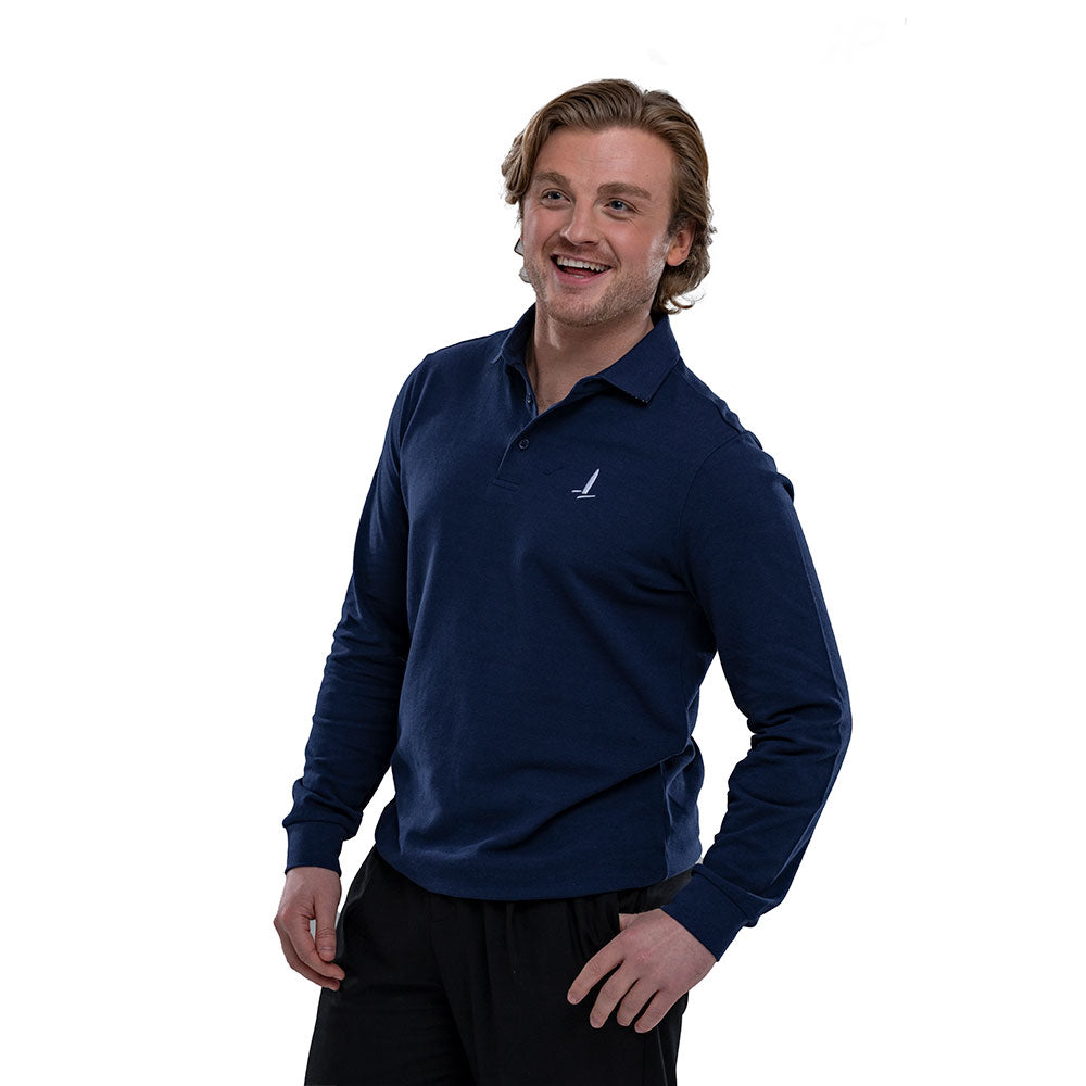 SailGP Men&#39;s Icon Pique Polo, Navy