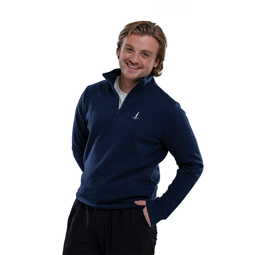 SailGP Men&#39;s Icon Quarter Zip, Navy