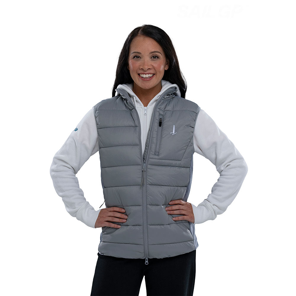 SailGP Uni-sex Icon Padded Gilet, Gunmetal