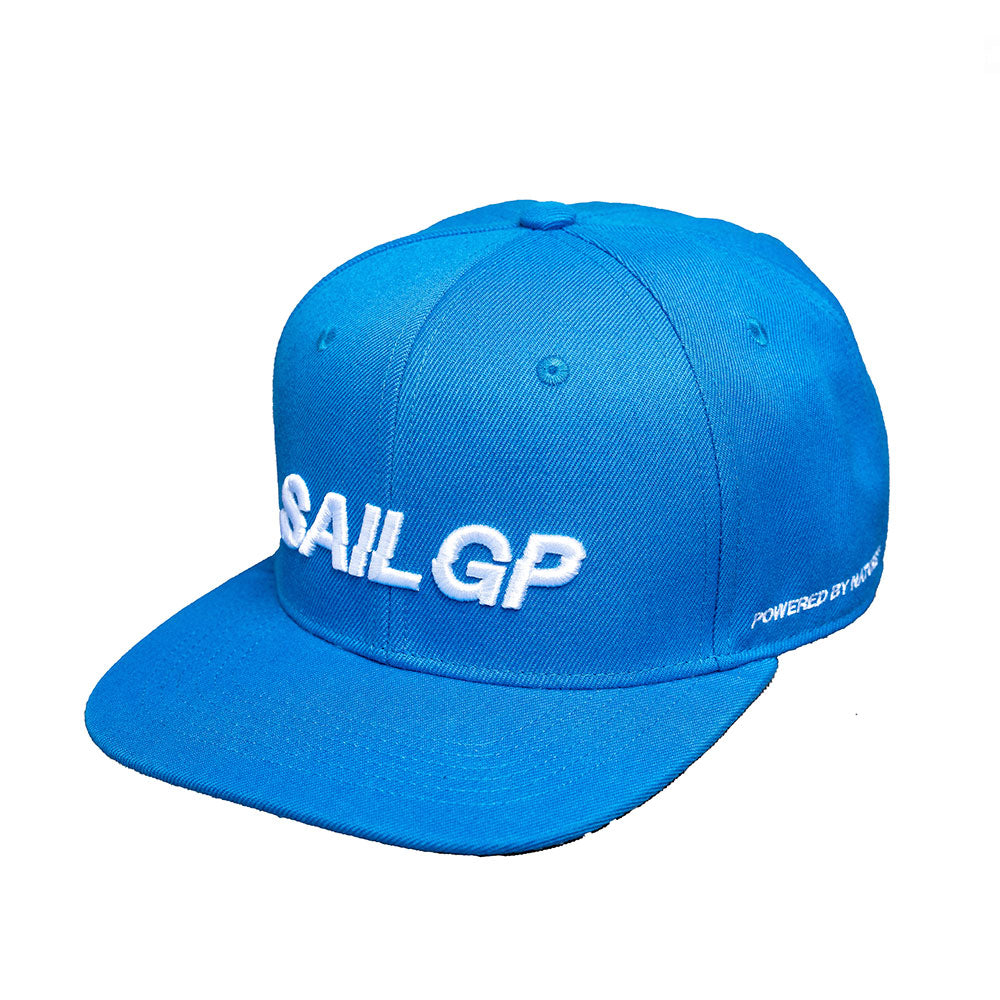 SailGP 6 Panel Flat Cap, Electric Blue