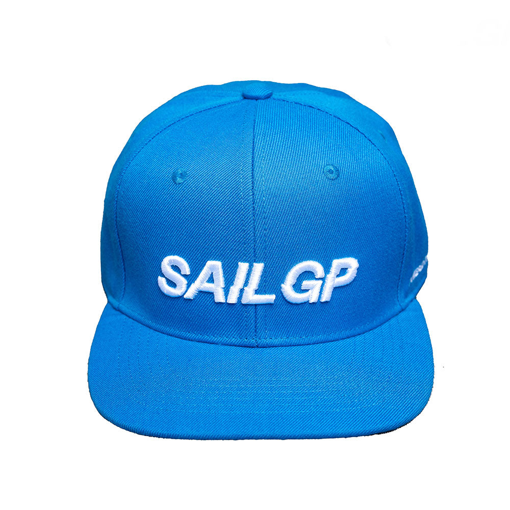 SailGP 6 Panel Flat Cap, Electric Blue