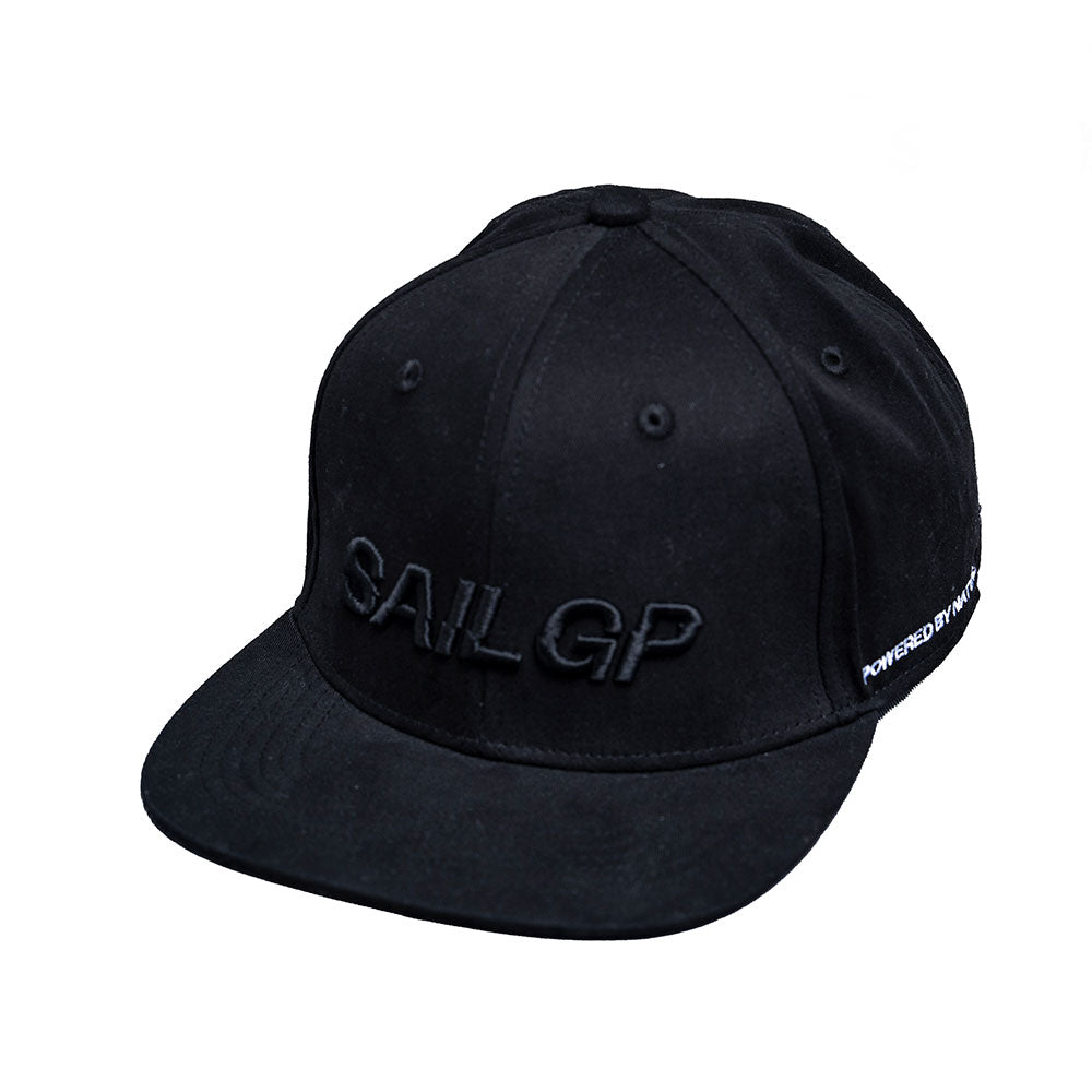 SailGP 6 Panel Flat Cap, Blackout