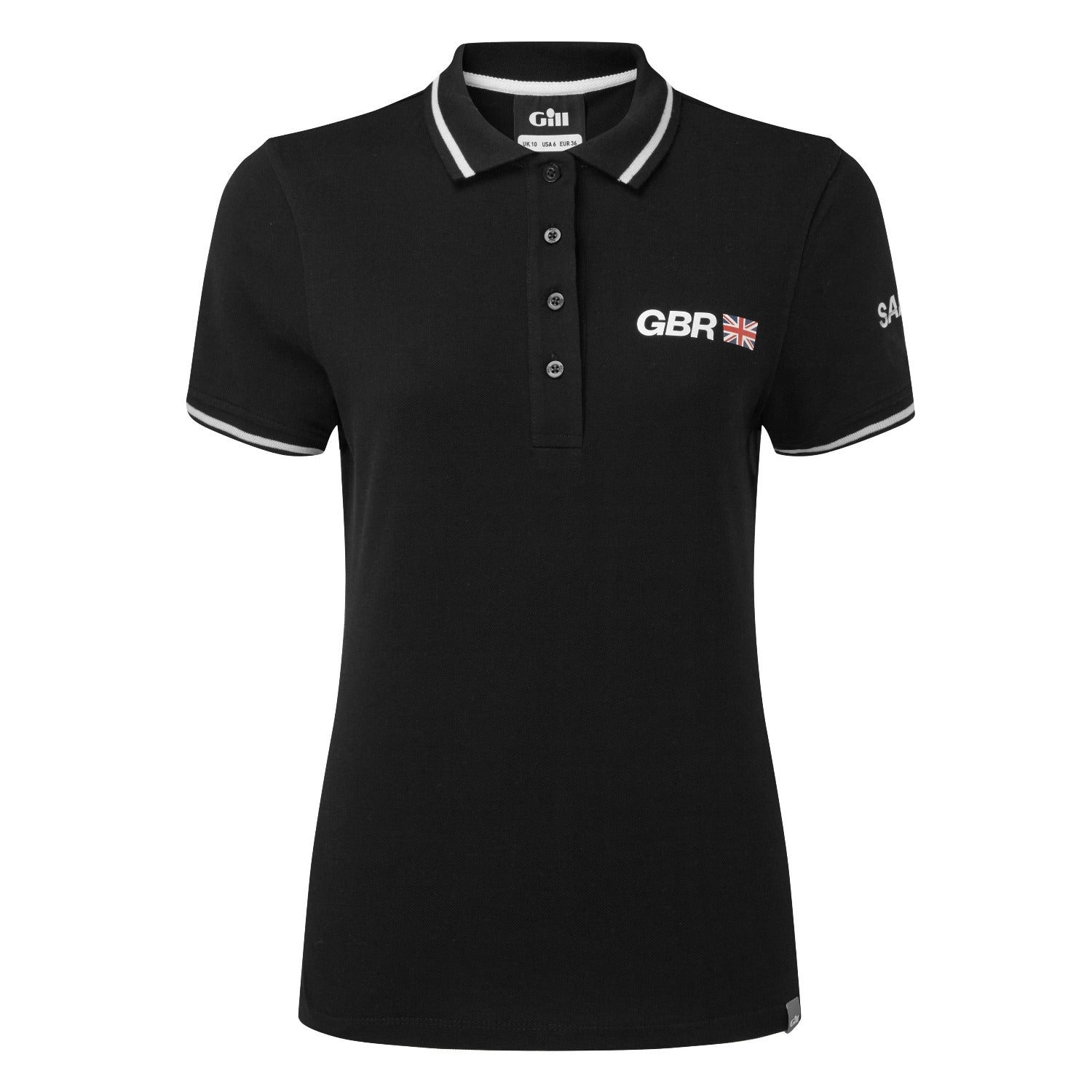 Great Britain SailGP Team: Women's Crew Polo - Black (4328033910880)