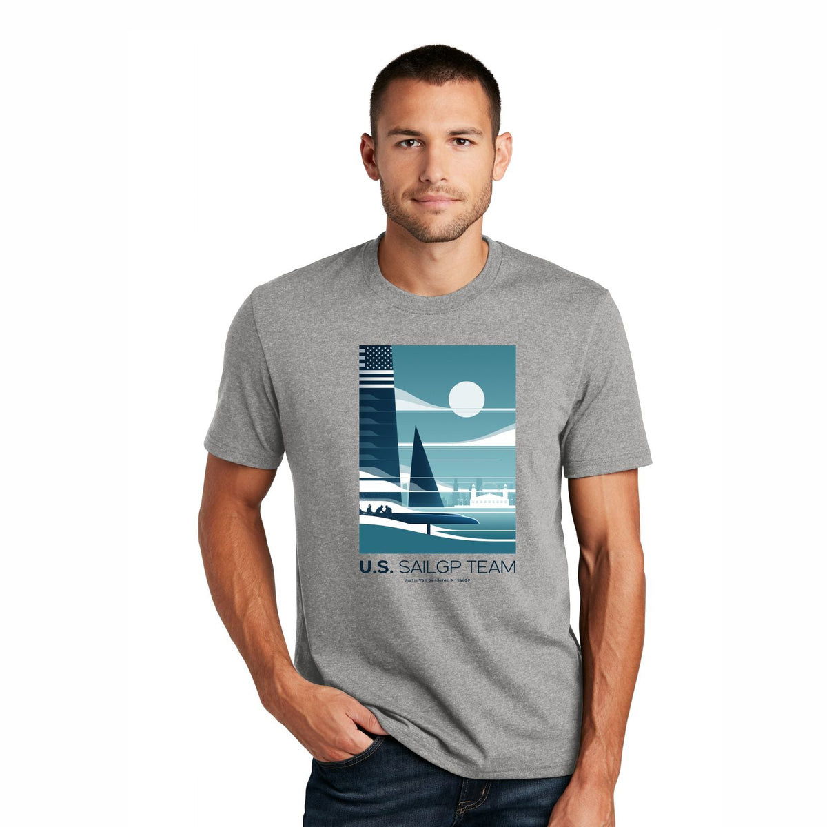 SailGP S3 Chicago Light Grey T-Shirt